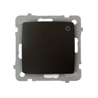 KARO Contact switch "light" chocolate metal, without frame
