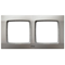 KARO Double frame for IP44 switches, pearl silver