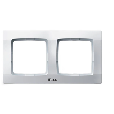 KARO Double frame for IP44 switches, white