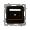 KARO Double parallel telephone socket chocolate metal