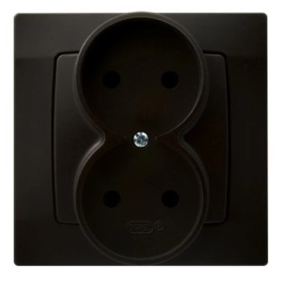 KARO Double socket chocolate metallic