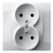 KARO Double socket with earthing white