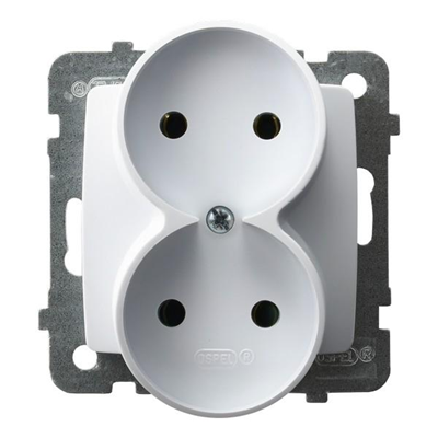 KARO Double socket without frame white