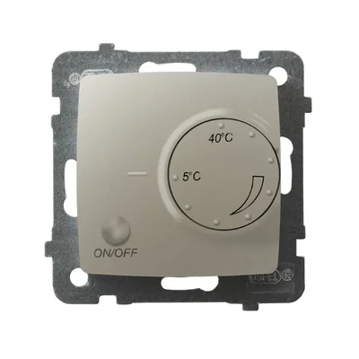KARO Ecru pearl temperature controller, without a frame