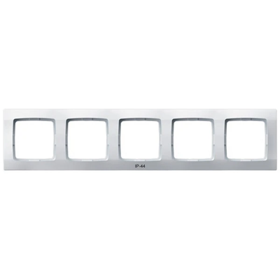 KARO Five-gang frame for IP44 switches, white