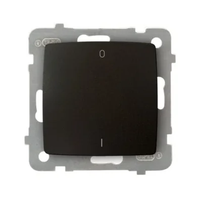 KARO Interruttore bipolare, metallo cioccolato, senza cornice