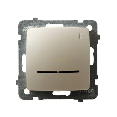 KARO Łącznik krzyżowy z podświetleniem ecru perłowy, bez ramki