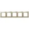 KARO Montura quíntuple de perlas color crudo