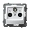 KARO Pass-through RTV-SAT socket white