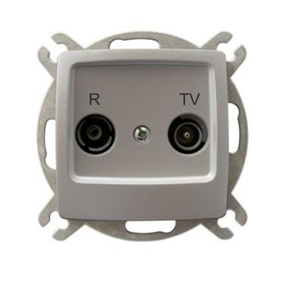 KARO Pass-through RTV socket ZAP-10-dB pearl silver