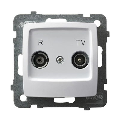 KARO Pass-through RTV socket ZAP-14-dB white