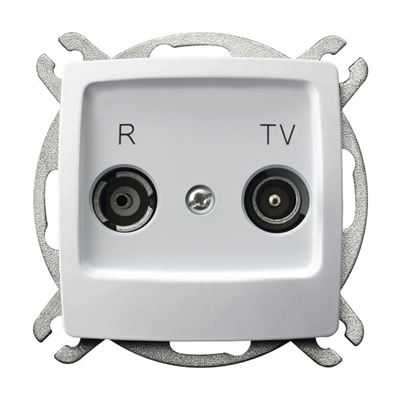 KARO Pass-through RTV socket ZAP-16-dB white