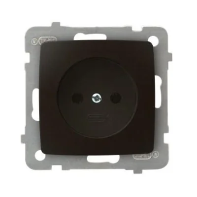 KARO Prise simple métal chocolat