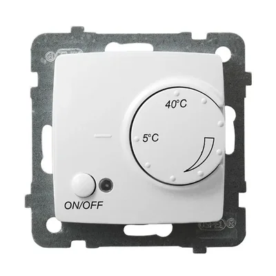 KARO Regulator temperatury biały, bez ramki