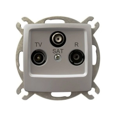 KARO RTV-SAT socket pearl silver