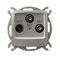 KARO RTV-SAT socket with two SAT outputs, pearl silver