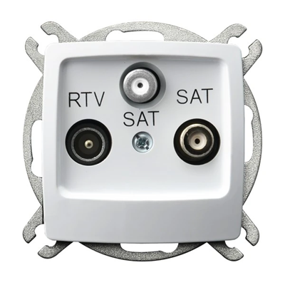 KARO RTV-SAT socket with two SAT outputs white