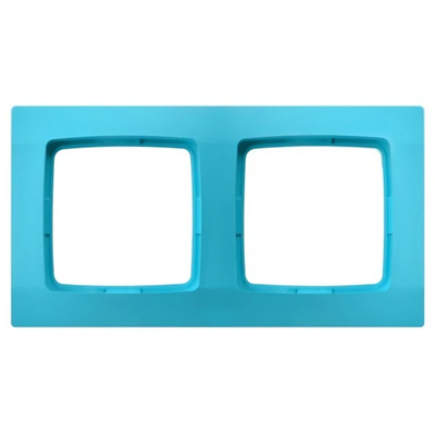 KARO Satin turquoise double frame