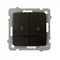 KARO Shutter switch with orange backlight and mechanical interlock chocolate metallic