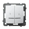 KARO Shutter switch with orange backlight and mechanical interlock, white