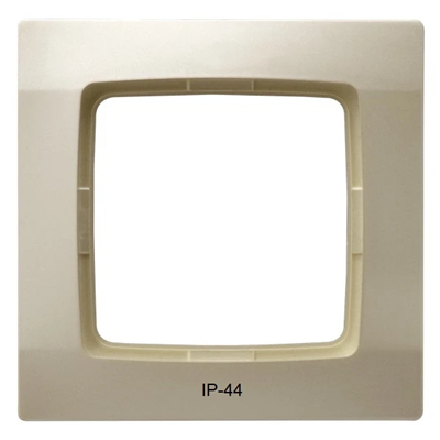 KARO Single frame for IP44 ecru pearl switches