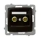 KARO Single loudspeaker socket chocolate metallic