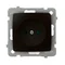 KARO Single socket, chocolate metal with shutters