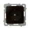 KARO Single socket with earthing schuko chocolate metal