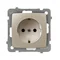 KARO Single socket with earthing schuko ecru pearl
