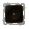 KARO Single socket with grounding, schuko chocolate metal, equipped with shutters for current paths