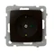 KARO Single socket with grounding, schuko chocolate metal, equipped with shutters for current paths