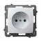 KARO Single socket, with shutters, white