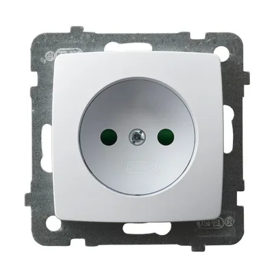 KARO Single socket, with shutters, white