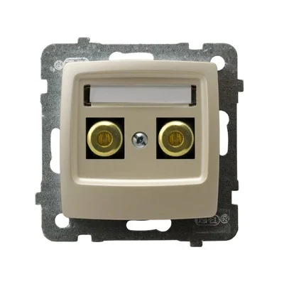KARO Single speaker socket ecru pearl