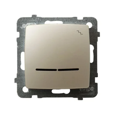 KARO Сходовий вимикач з підсвічуванням екрю перламутровий екрю, без рамки