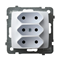 KARO Triple EURO socket white