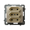 KARO Triple socket EURO ecru pearl