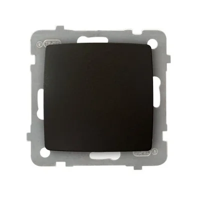 KARO Vypínač jednopólový, čokoládový kov, bez rámečku