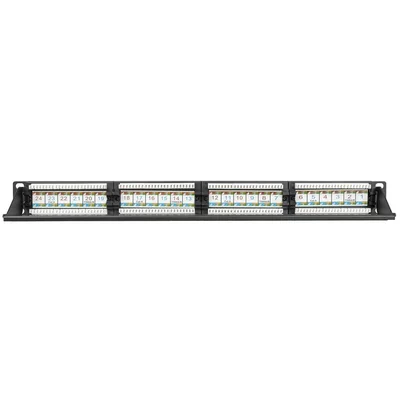 Кат. 6, 19 1U, 24xRJ45 UTP, чорна панель