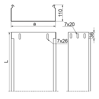 KBJ200H110/3 Spessore del vassoio: 1 mm
