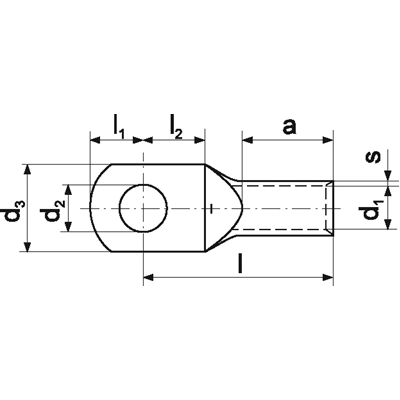 KCS 12-95 tubular ring terminal