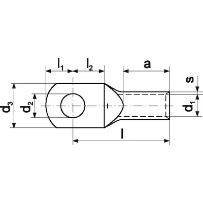 KCS 12-95 tubular ring terminal