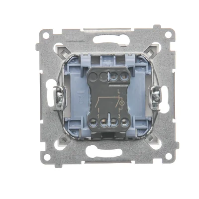 Kerzenschalter mit LED-Hintergrundbeleuchtung und für 230V-Version (Modul), weiß