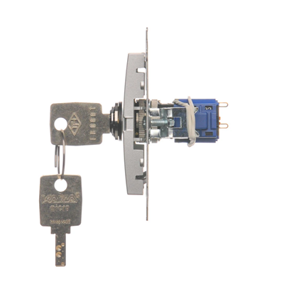 Key switch momentary button (module) 2-position 0-I N/O contact 5 A 230V 0 silver (metallic)