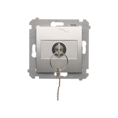 Key switch momentary button (module) 2-position 0-I N/O contact 5 A 230V 0 silver (metallic)
