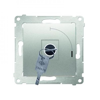 Key switch momentary button (module) 2-position 0-I N/O contact 5 A 230V 0 silver (metallic)