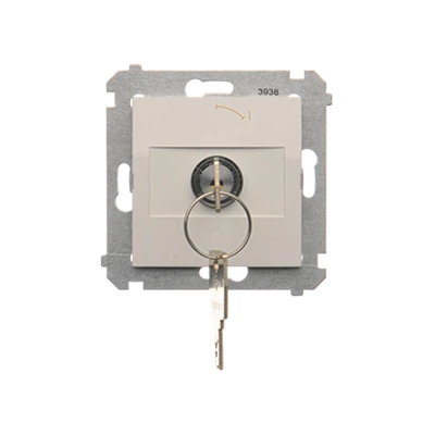 Key switch momentary button (module) 2-position 0-I N/O contact 5 A 230V white