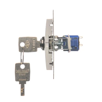 Key switch momentary button (module) 2-position 0-I N/O contact 5 A 230V white