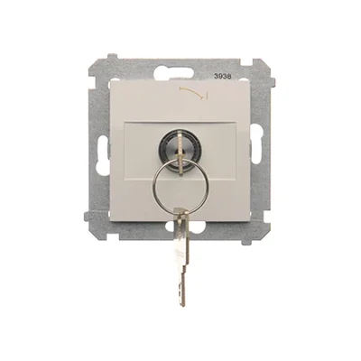 Key switch momentary button (module) 2-position 0-I N/O contact 5 A 230V white