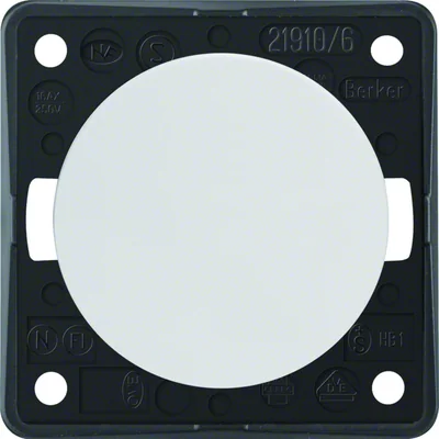 Key switch, universal, snow-white, glossy, Integro Flow/Pure